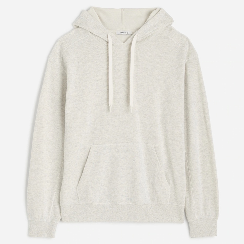 Madewell Mens French Rib Knit Hoodie Sweatshirt